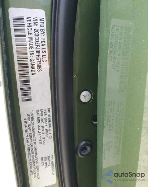 2023 Dodge Challenger R/T Scat Pack из США, поврежденный, VIN 2C3CDZFJ0PH575053